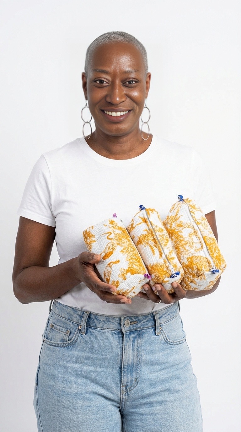 Intérieur étanche trousse en coton Nairobi par Bohosoleil