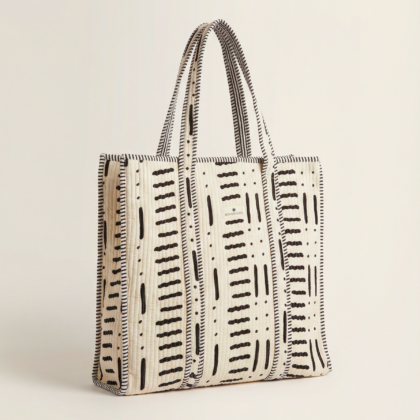 sac cabas Bahia par Bohosoleil blanc tendance moderne graphique design