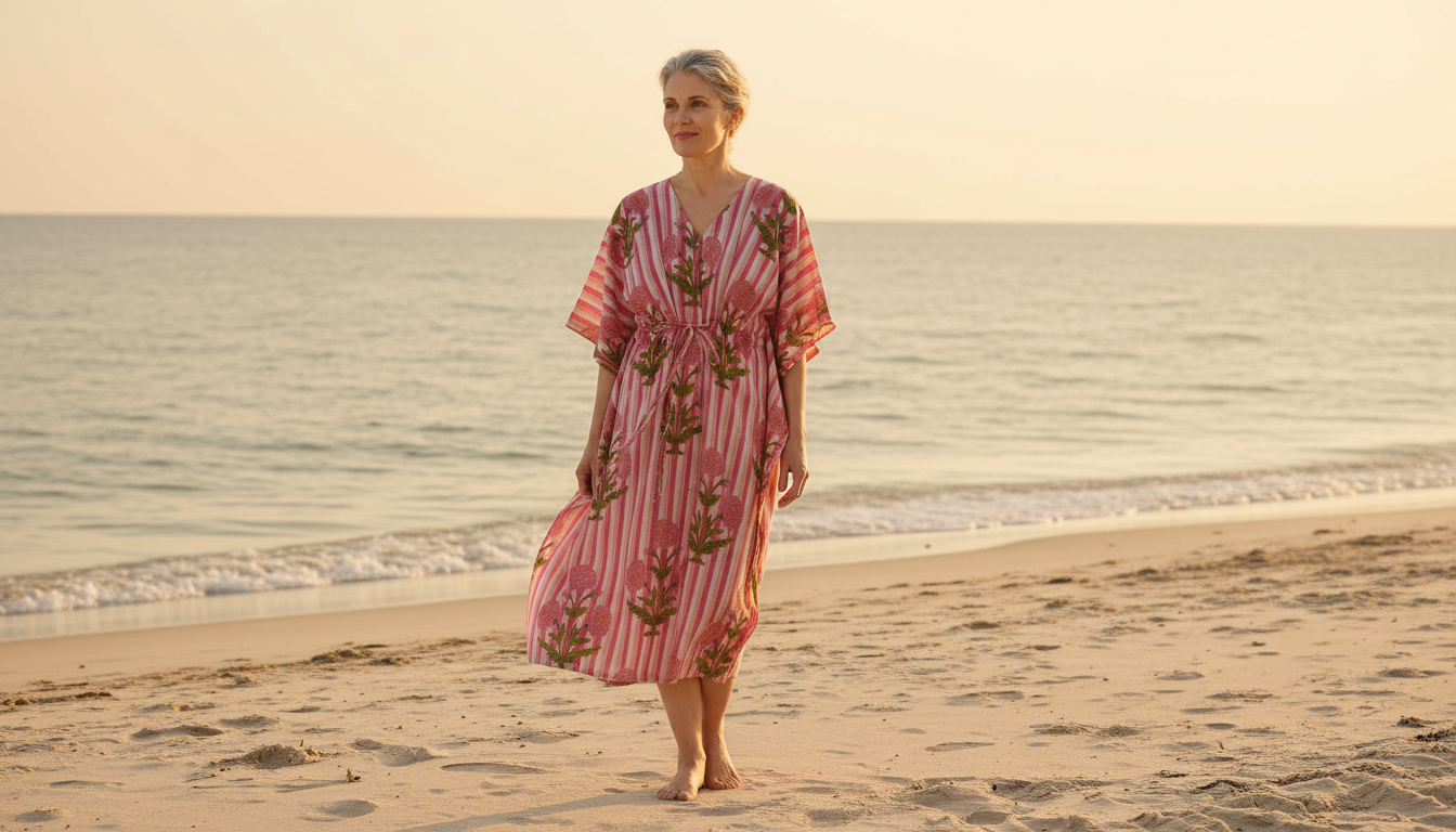 Caftan plage : la robe longue d’été parfaite pour la plage, le soleil et vos moments stylés ☀️