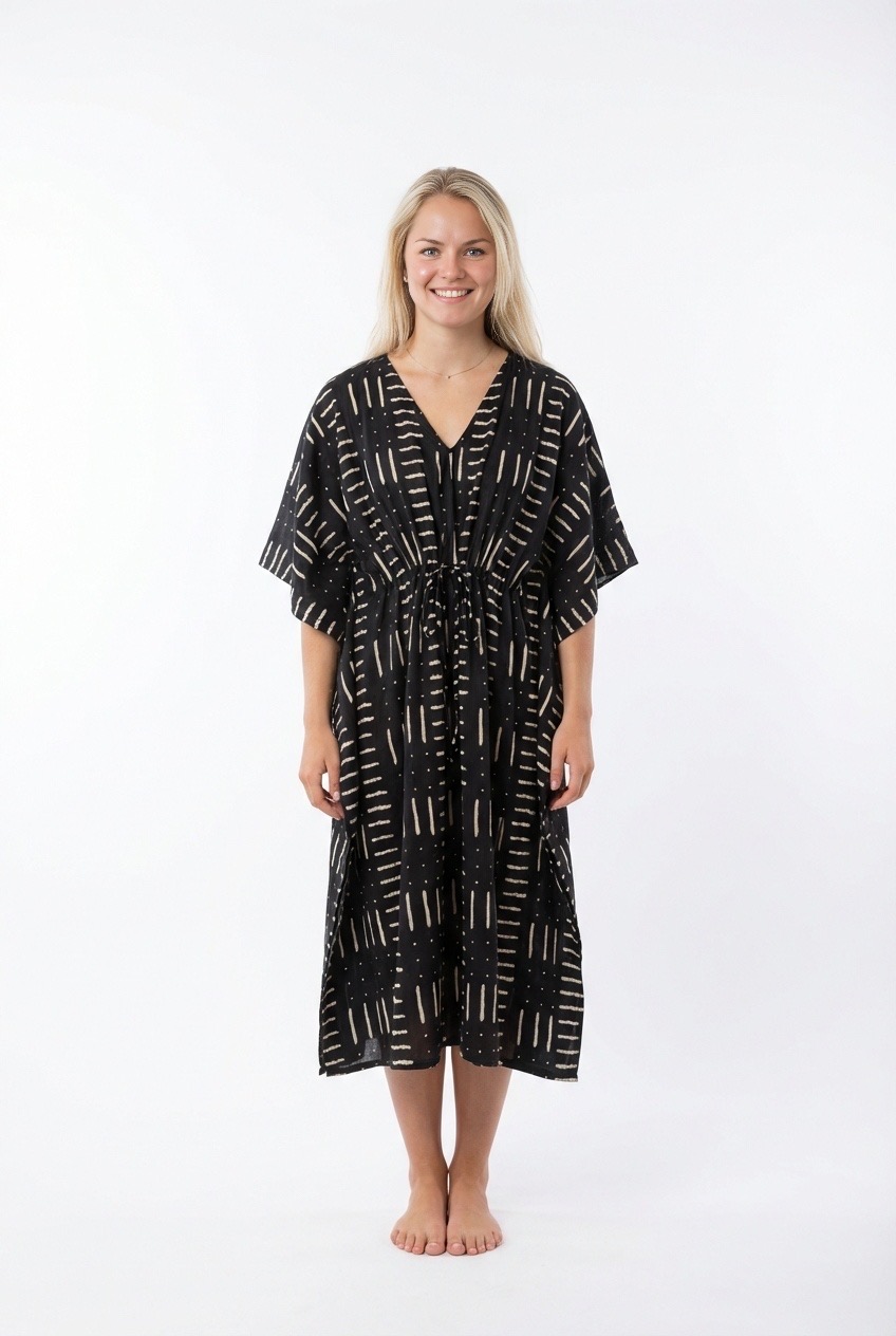 caftan coton bamako face par bohosoleil