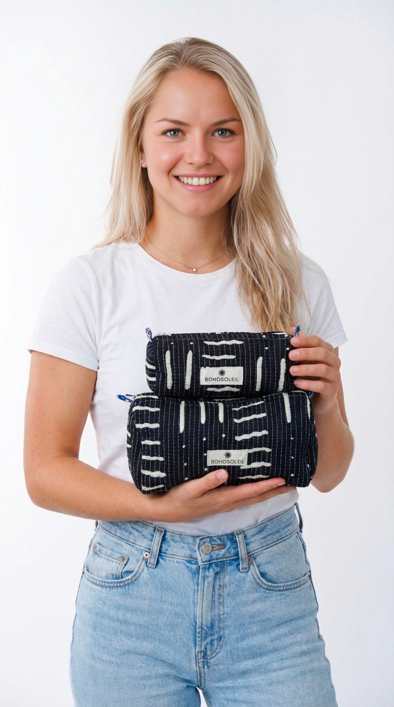 trousses maquillage en coton Bamako par Bohosoleil